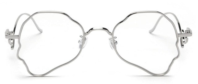 Unique Head Shape Metal Frame Butterfly Steampunk Retro Sunglasses