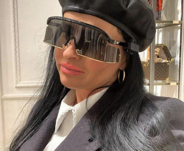 Luxury Oversized One Piece Personality Visor Sunglasses