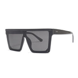 Vintage Avant-Garde Visor Style Reflective Lens Square Sunglasses