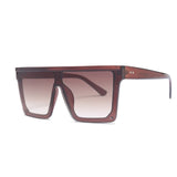 Vintage Avant-Garde Visor Style Reflective Lens Square Sunglasses