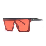 Vintage Avant-Garde Visor Style Reflective Lens Square Sunglasses