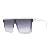 Vintage Avant-Garde Visor Style Reflective Lens Square Sunglasses