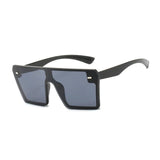 Vintage Avant-Garde Visor Style Reflective Lens Square Sunglasses