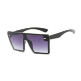 Vintage Avant-Garde Visor Style Reflective Lens Square Sunglasses
