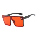 Vintage Avant-Garde Visor Style Reflective Lens Square Sunglasses
