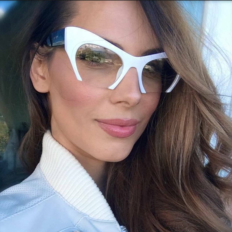 Big Half frame Cat Eye Sunglasses