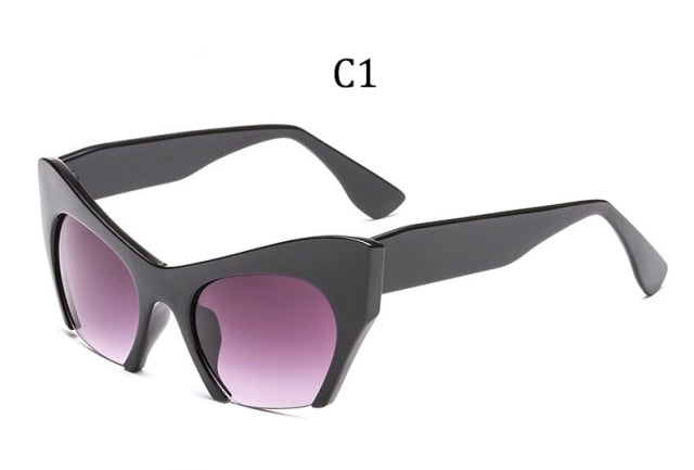 Big Half frame Cat Eye Sunglasses