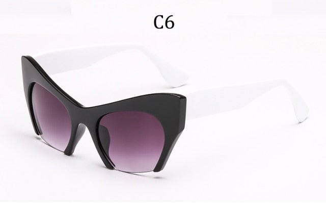Big Half frame Cat Eye Sunglasses