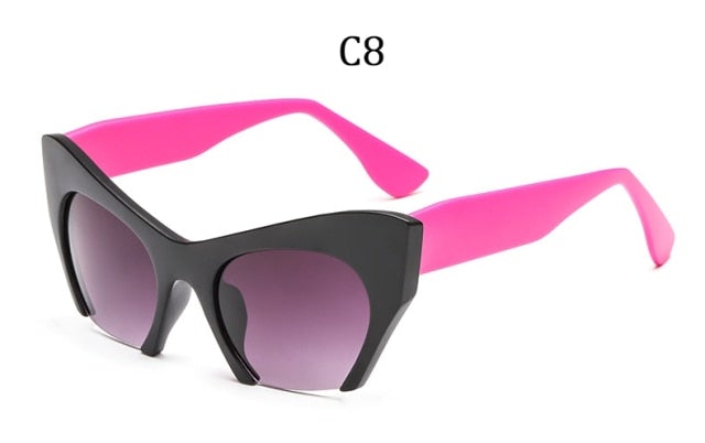 Big Half frame Cat Eye Sunglasses