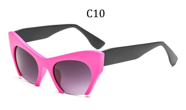 Big Half frame Cat Eye Sunglasses