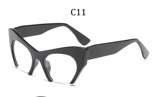 Big Half frame Cat Eye Sunglasses