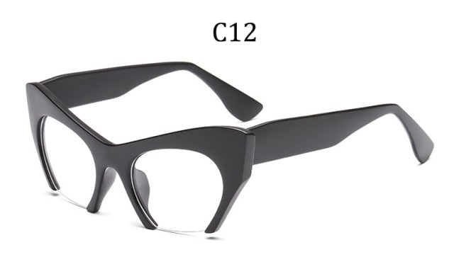 Big Half frame Cat Eye Sunglasses