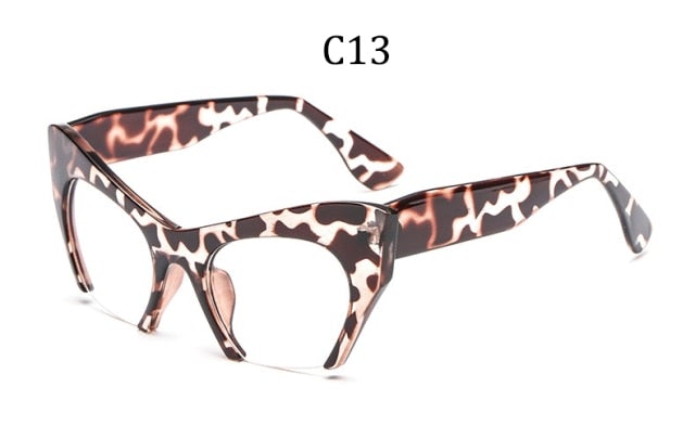 Big Half frame Cat Eye Sunglasses