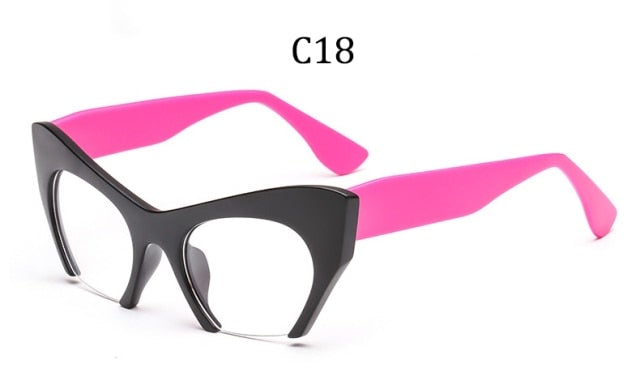 Big Half frame Cat Eye Sunglasses