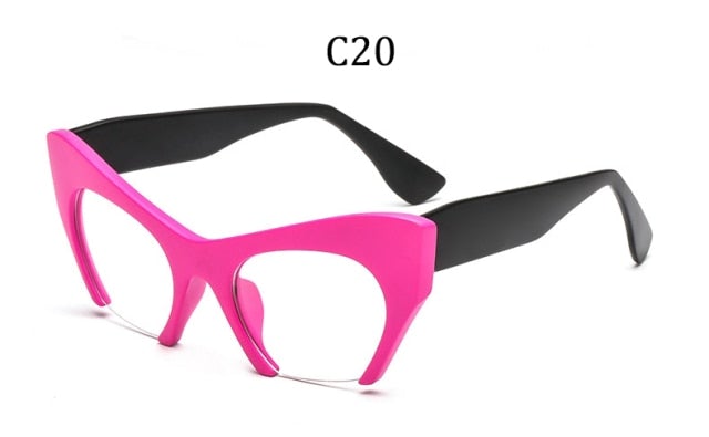 Big Half frame Cat Eye Sunglasses