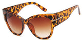 Gradient Lens Gold T Decor Vintage Oversized Frame Cat Eye Sunglasses