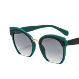 Vintage Colorful Frame Flat Lens Cat Eye Sunglasses