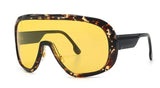 Vintage Oversized One Lens Goggle UV400 Visor Sunglasses