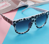 Retro Marble Frame Gradient Square Sunglasses