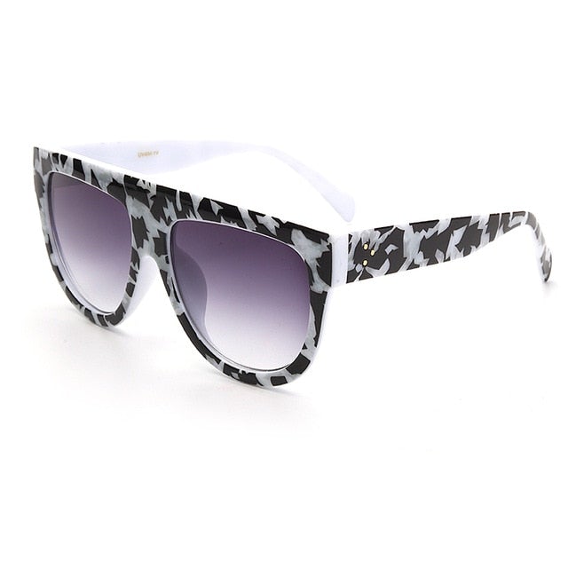 Retro Marble Frame Gradient Square Sunglasses