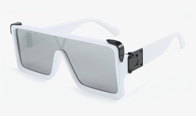 Retro Goggle Style Gradient Lens Oversized Square Sunglasses