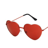 Clear Lens Heart Shaped Metal Frame Retro Sunglasses