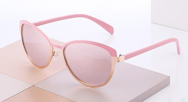 Vintage Metal Frame Mirror Gradient Lens Aviator Sunglasses