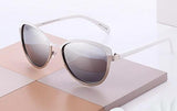 Vintage Metal Frame Mirror Gradient Lens Aviator Sunglasses