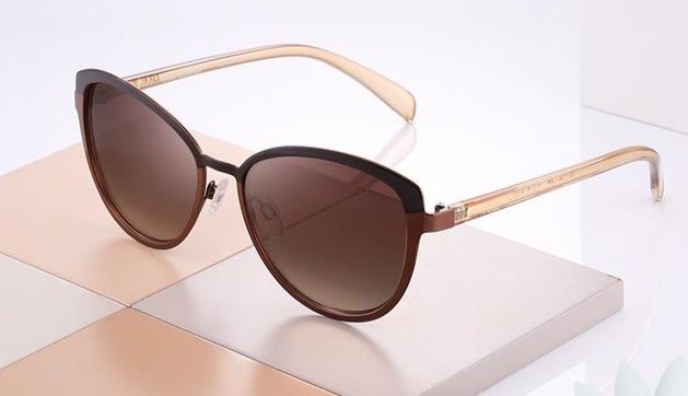 Vintage Metal Frame Mirror Gradient Lens Aviator Sunglasses