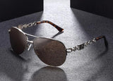 Vintage Metal Frame Mirror Gradient Lens Aviator Sunglasses