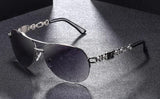 Vintage Metal Frame Mirror Gradient Lens Aviator Sunglasses