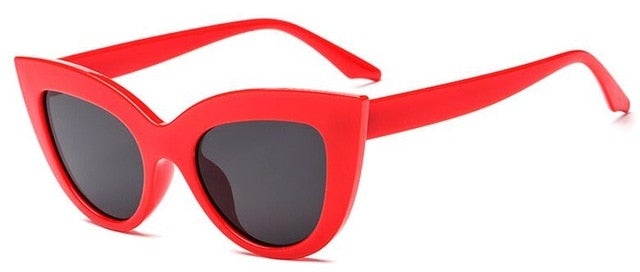 Wild Retro Style Plastic Frame Cat Eye Sunglasses