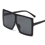 Oversized Gradient Lens Plastic Frame Square Sunglasses