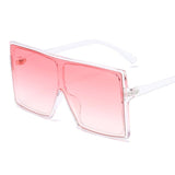 Oversized Gradient Lens Plastic Frame Square Sunglasses