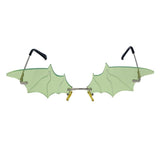 Steampunk Vintage Bat Shaped Mirror Retro Rimless Cat Eye Sunglasses