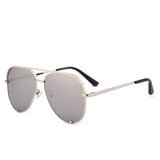 Luxury Style Mirror Gradient Lens Metal Frame Aviator Sunglasses