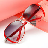 Alloy Frame Polycarbonate Vintage Aviator Sunglasses