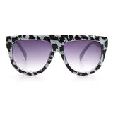 Python Pattern Contrast Color Oversized Square Sunglasses