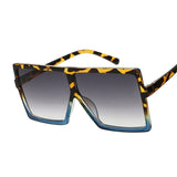 Anti-Reflective Plastic Frame Clear Square Sunglasses