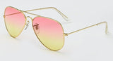 Retro Classic Mirror Lens Metal Rim Aviator Sunglasses