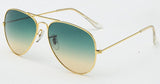 Retro Classic Mirror Lens Metal Rim Aviator Sunglasses