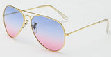 Retro Classic Mirror Lens Metal Rim Aviator Sunglasses
