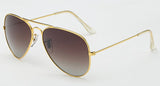 Retro Classic Mirror Lens Metal Rim Aviator Sunglasses