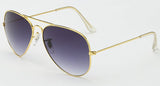 Retro Classic Mirror Lens Metal Rim Aviator Sunglasses