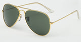 Retro Classic Mirror Lens Metal Rim Aviator Sunglasses