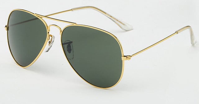 Retro Classic Mirror Lens Metal Rim Aviator Sunglasses
