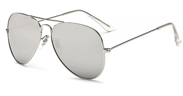 Retro Classic Mirror Lens Metal Rim Aviator Sunglasses