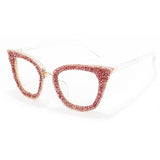 Retro Style Colorful Rhinestones Frame Vintage Cat Eye Sunglasses