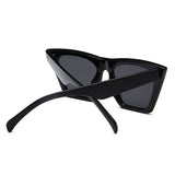 Classic Style Flat Gradient Lens Vintage cat Eye Sunglasses