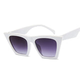 Classic Style Flat Gradient Lens Vintage cat Eye Sunglasses
